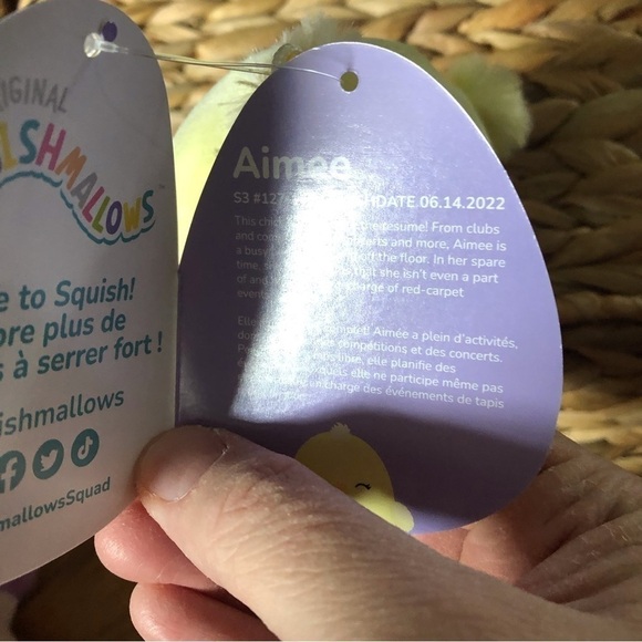 Squishmallows Aimee the Easter chic 3” clip - Picture 7 of 8
